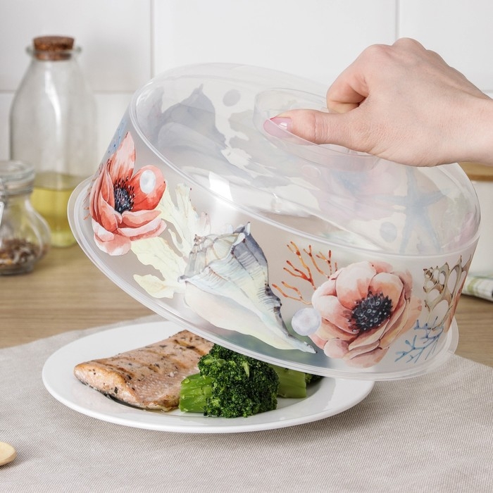 Крышка для СВЧ «Деко. Маки», d=24.5 см