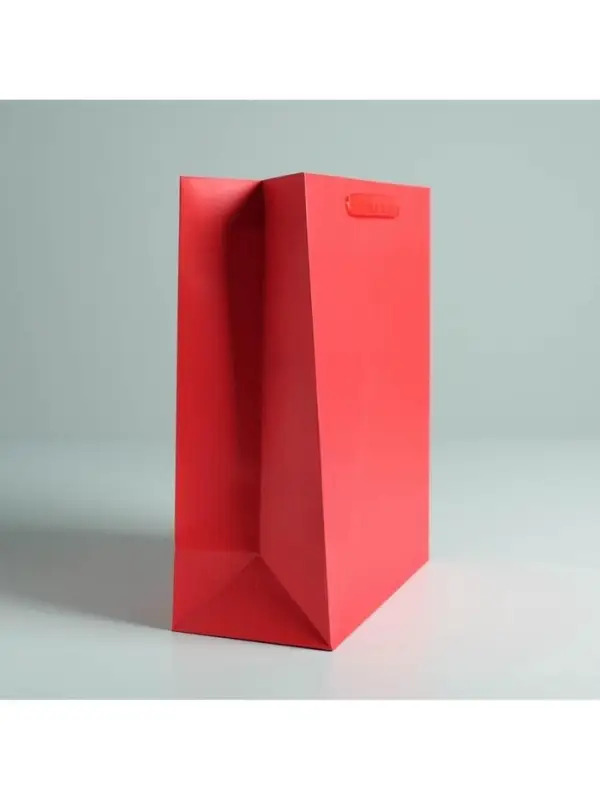 Пакет подарочный, упаковка, &laquo;Алый&raquo;, M 25.5&times;30&times;9 см, МИКС