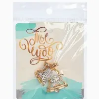 Брошь &laquo;Колокольчики&raquo;, белая в золоте