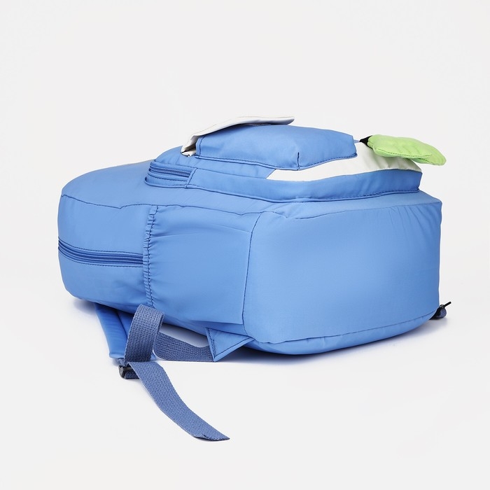 Рюкзак школьный на молнии, 4 наружных кармана, цвет светло-синий Рюкзак школьный на молнии, 4 наружных кармана, цвет светло-синий