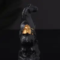 Фигура "Конь с мухой", 8х6х3 см, черный