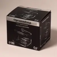 Органайзер для ватных палочек, с крышкой, 9&times;7&times;10 см, прозрачный