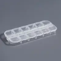 Органайзер для хранения мелочей, 12 ячеек с номерами, 13×5.3×1.3 см, прозрачный