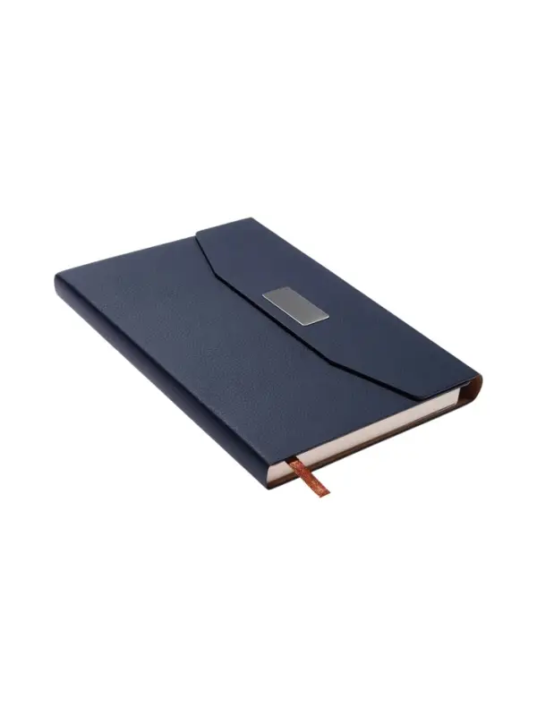 Ежедневник недатированный формат А5, с клапаном, 112л, линия, пвх, Синий Ежедневник недатированный формат А5, с клапаном, 112л, линия, пвх, Синий