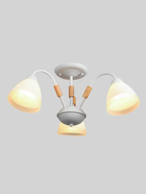 Люстра потолочная BayerLux &laquo;Нельсен&raquo;, Е27, 3&times;40 Вт, 57&times;57&times;25 см, белая