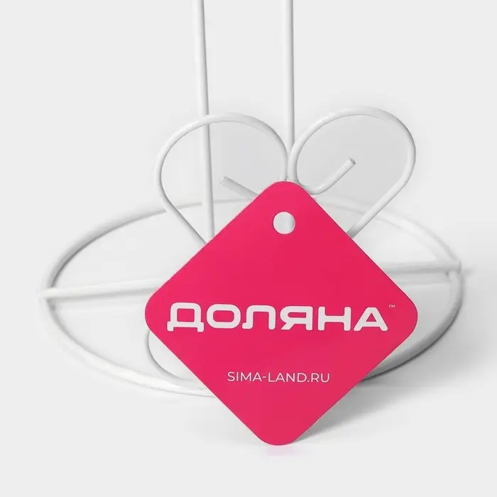 Держатель для бумажных полотенец настольный Доляна &laquo;Сердце&raquo;, 13.5&times;13.5&times;28 см, цвет белый