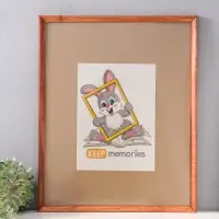 Фоторамка дерево 40х50 см, орех №2 (пластиковый экран)