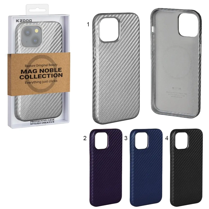 Чехол iPhone 15 Plus Mag Noble Collection Carbon K-DOO Чехол iPhone 15 Plus Mag Noble Collection Carbon K-DOO
