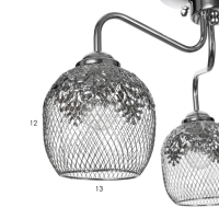 Люстра "Лаура" 3x60Вт E27 хром 54х54х29 см BayerLux