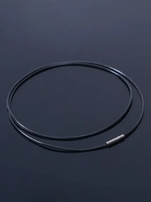 Корейская вощёная нить, 45 см, d=1мм, цвет чёрный Корейская вощёная нить, 45 см, d=1мм, цвет чёрный