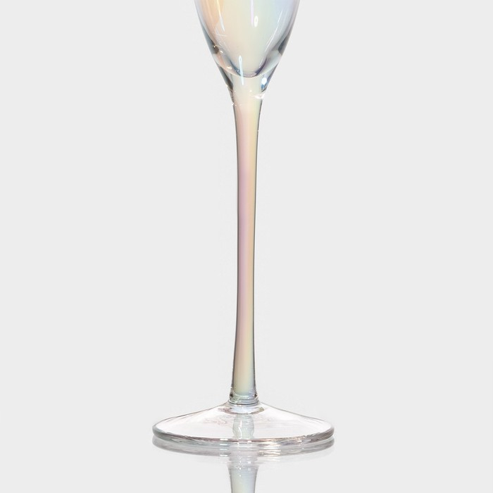 Набор бокалов для шампанского стеклянный Magistro «Иллюзия», 180 мл, 5,5×27,5 см, 6 шт, цвет перламутровый Набор бокалов для шампанского стеклянный Magistro «Иллюзия», 180 мл, 5,5×27,5 см, 6 шт, цвет перламутровый