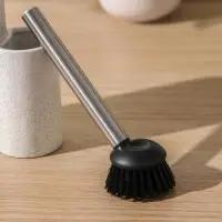 Дозатор для моющего средства с щёткой &laquo;Минимал&raquo;, 400 мл, цвет белый