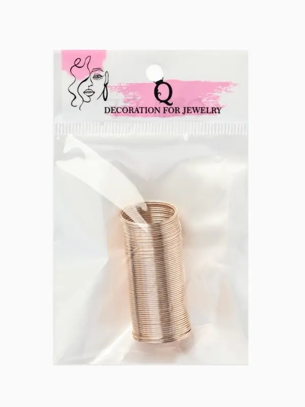 Проволока с памятью, d=2 см, толщина 0.6 мм, для кольца, цвет золото, 10 г