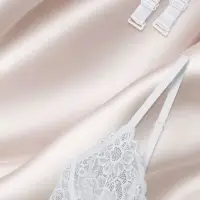 Лямки для бюстгальтера, текстильные, 1.8 см, 45 см, пара, белые