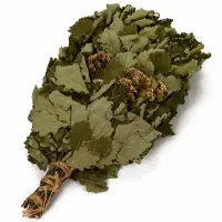 Веник для бани дубовый, с тысячелистником