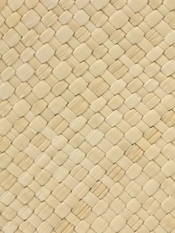 Сумка плетёная на молнии из пандана, 35&times;12&times;40 см, бежево-коричневая