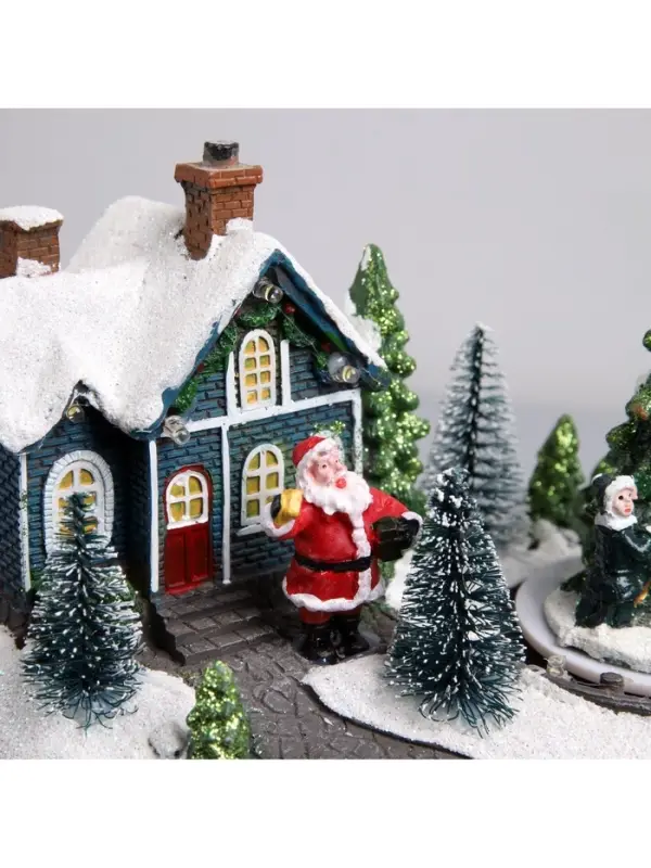 Светодиодная фигура &laquo;Новогодний город&raquo; 19&times;17&times;13 см, полистоун, от батареек ААх3, USB, свечение тёплое белое