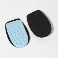 Подпяточники для обуви, кожаные, 10&times;7 см, пара, чёрные