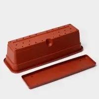 Ящик балконный для цветов, 12 л, 60 см, терракотовый