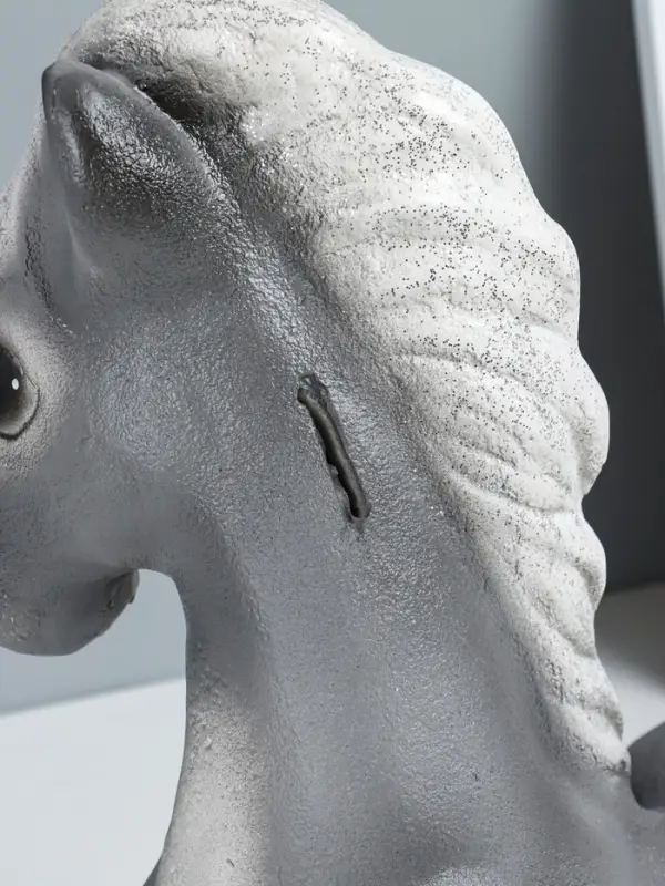 Копилка "Лошадь лежа" большая 34х39х21 см, серый