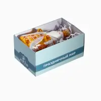 Ёлочная игрушка &laquo;Дед Мороз&raquo; снежинки, h=12 см, ручная роспись, золото