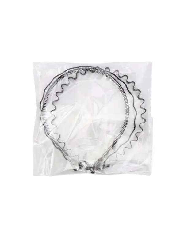 Ободок для волос "Амелия" (набор 3 шт) волна, чёрный