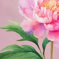 Пакет подарочный "Букет пионов" ламинированный 18 х 22,3 х 10 см