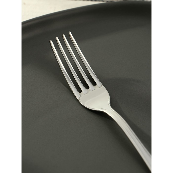 Вилка столовая &laquo;Рапсодия&raquo;, h=20 см, толщина 2 мм, цвет серебряный