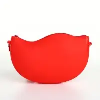 Сумка детская для девочки на молнии, красная