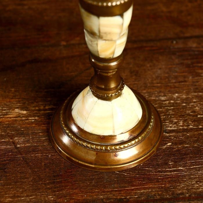 Подсвечник Подсвечник "Фларин" латунь, перламутр 5х5х13,5 см