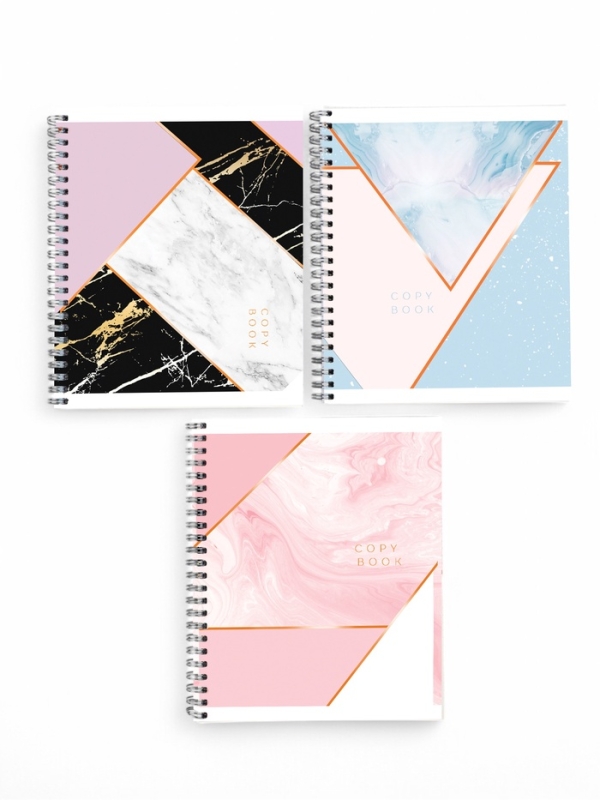 Тетрадь А5, 96 листов на спирали, 3 шт. «Мрамор» МИКС Тетрадь А5, 96 листов на спирали, 3 шт. «Мрамор» МИКС