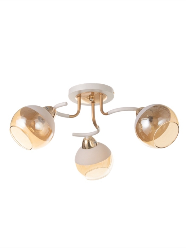 Люстра Люстра "Анден" 3хЕ27 40Вт бело-золотой 51х51х22 см