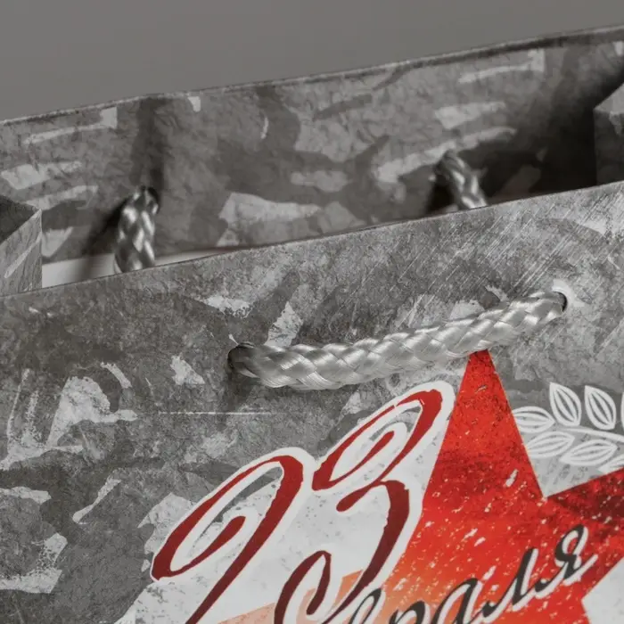 Пакет подарочный ламинированный, упаковка, «С Праздником 23 февраля!», S 12 х 15 х 5.5 см