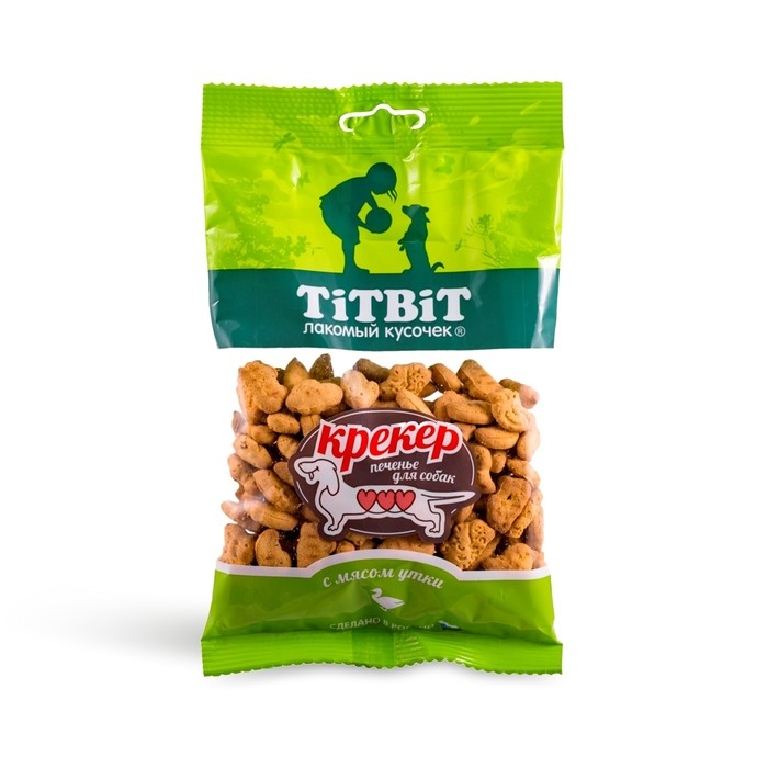 Крекер TitBit для собак, с мясом утки, 100 г Крекер TitBit для собак, с мясом утки, 100 г