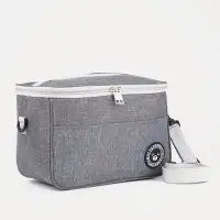 Термосумка на молнии, объём 8 л, наружный карман, регулируемый ремень, серая