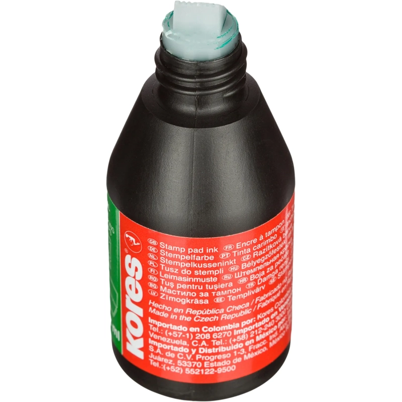 Краска штемпельная KORES зеленая 71318 на водно-масляной