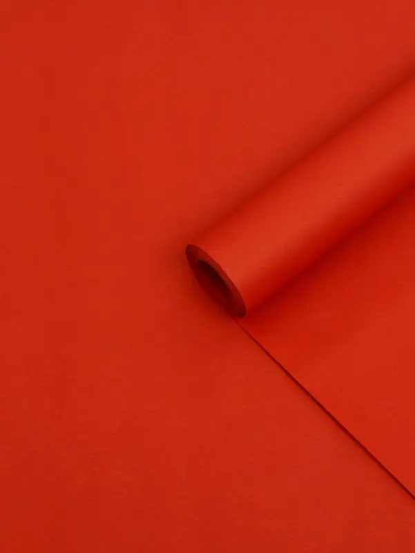 Бумага упаковочная крафт, красная, 0.68&times;10 &plusmn;5% м, 70 г/м&sup2;