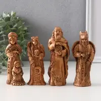 Фигуры "Славянские боги" набор 4 шт, высота от 10,5 до12,5 см, бронза