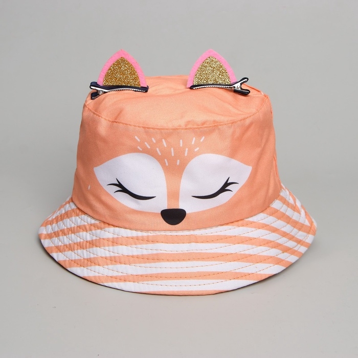 Панама детская для девочки «Лисичка», с ушками, р-р 52-54 Панама детская для девочки «Лисичка», с ушками, р-р 52-54