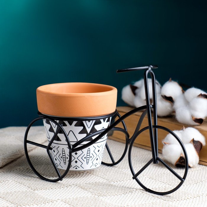 Кашпо Кашпо "Велосипед" 9*9см на мет подставке