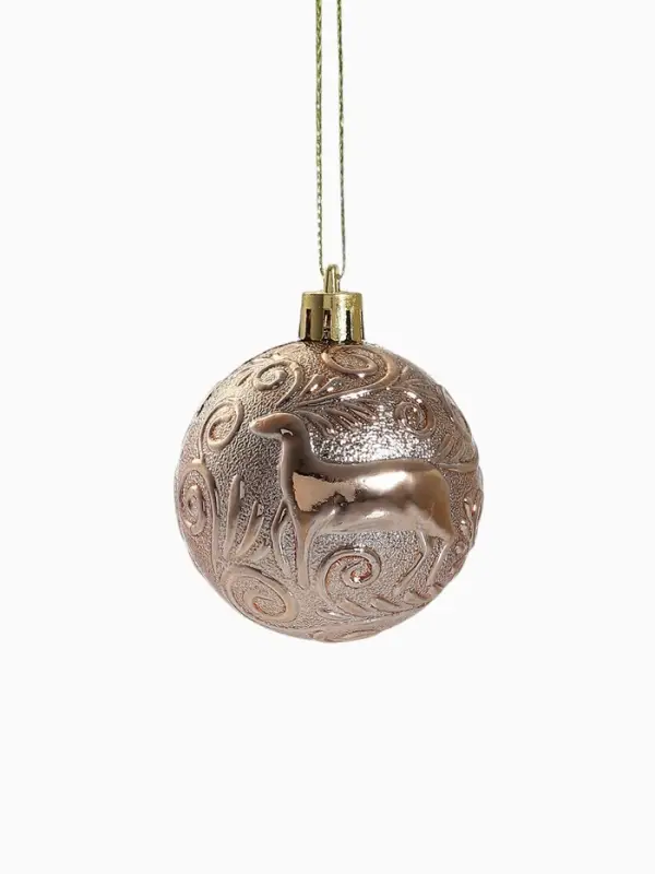 Ёлочные игрушки &laquo;Зимняя музыка&raquo;, шары новогодние, d=6 см, набор 12 шт., ёлочка, золото