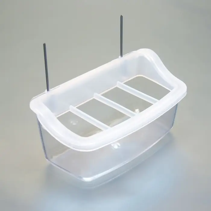 Кормушка для птиц, 11.7&times;6.3&times;5.5 см, внутренняя, с разделителем, пластик, прозрачная