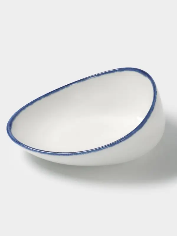 Салатник Magistro Blue Lagoon, 350 мл, 19.2&times;14.9&times;7.9, фарфор, белый