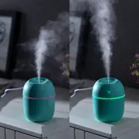 Увлажнитель воздуха, Luazon HM-20 ультразвуковой, 0.22 л, 1.5 Вт, USB, зелёный