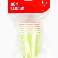 Стаканы (250 мл) С Днем Рождения, Классика, Ассорти, 6 шт.