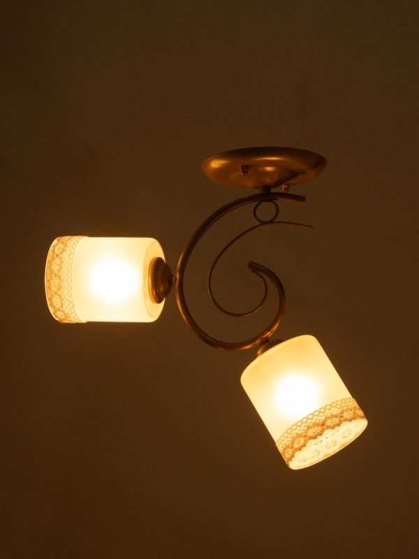 Люстра Люстра "Оливия" 2хЕ27 40т золото шампань 40х15х25 см BayerLux