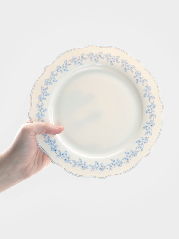 Тарелка WY Royal blue, d=26.5 см, фарфор, белая Тарелка WY Royal blue, d=26.5 см, фарфор, белая