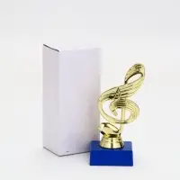 Статуэтка наградная &laquo;Скрипичный ключ&raquo;, пластиковая, 14.5&times;6.5&times;6 см, цвет золотой