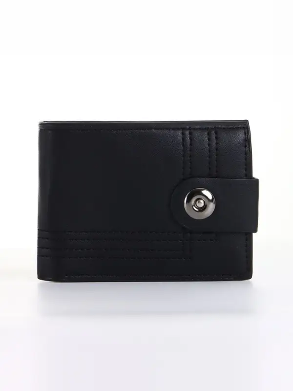 Портмоне мужское на магните, чёрное