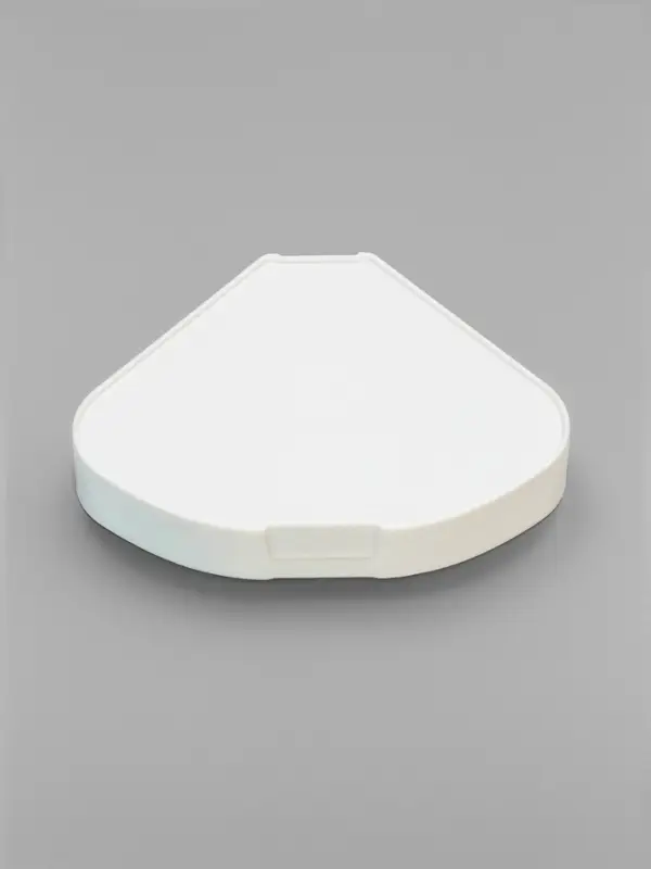 Ванночка для грызунов, 14&times;10.4 см, угловая, с лопаткой, пластик, белая